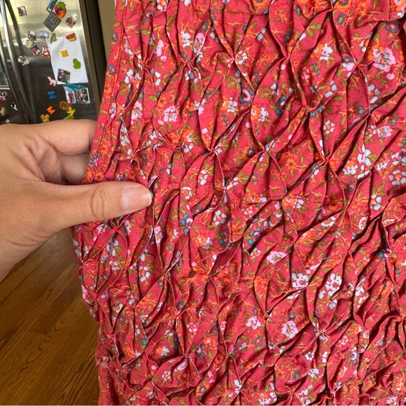 Free People "Petunia" Backless Midi Dress Quilted Front 100% Cotton - Picture 5 of 7